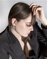 Pendientes Loving Palladio  3D in Plata Zircone ORB05 SERLIANA - ORB05 SERLIANA